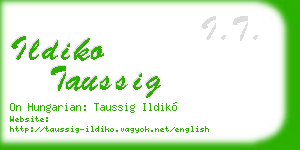 ildiko taussig business card